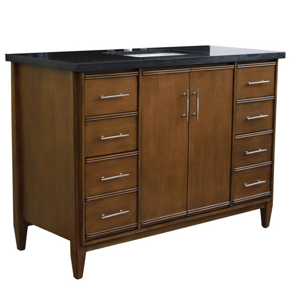 Wildon Home® Wagner 49'' Single Bathroom Vanity with Granite Vanity Top